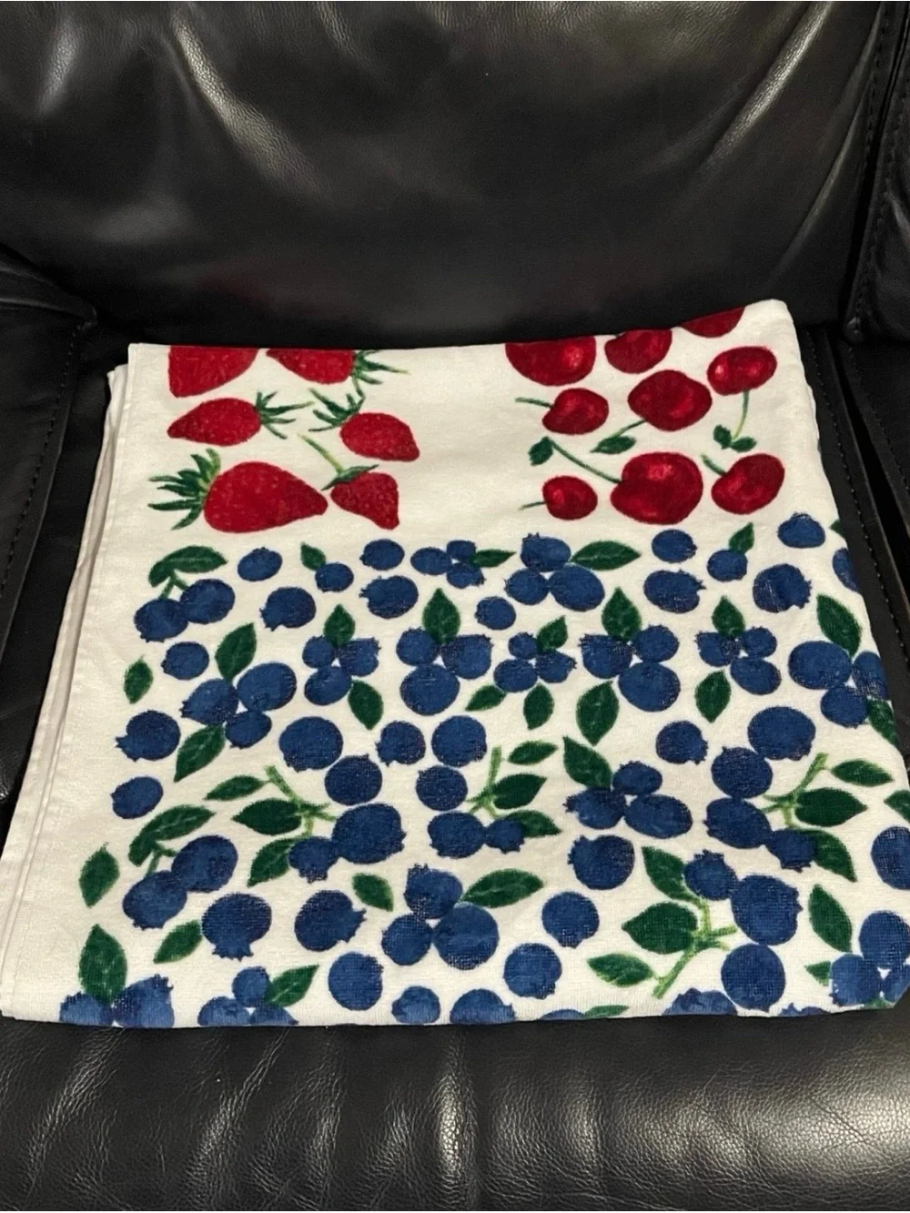 Patriotic Cynthia Rowley Beach Towel - Patriotic Beach Towel Berries